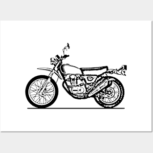 XL350 Motorcycle Sketch Art Posters and Art